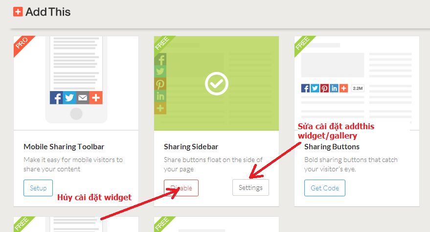 cài đặt social share addthis