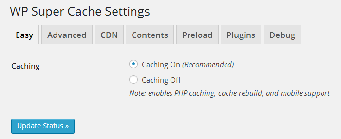 tăng tốc wordpress với wp-super-cache