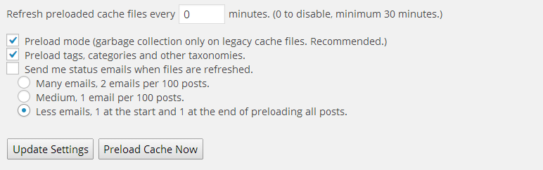 tăng tốc wordpress với wp-super-cache-preload