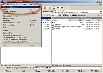 total commander chmod