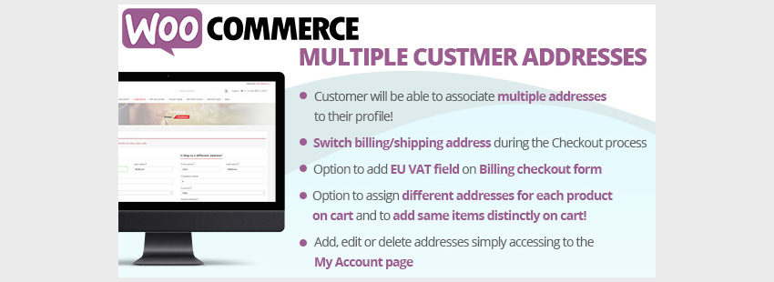 woocommerce multiple customer addresses