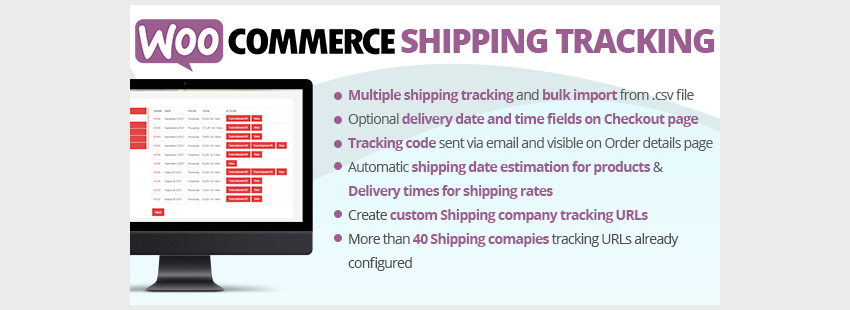 woocommerce shipping tracking