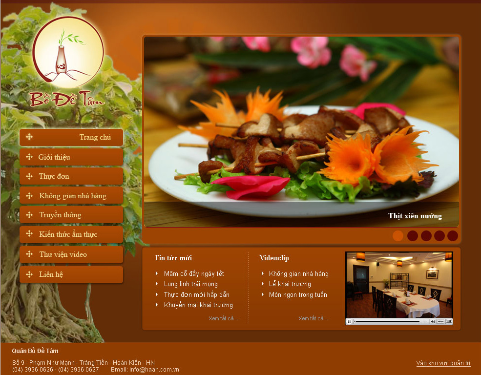 thiết kế website nhà hàng – quán ăn uy tín, chuyên nghiệp