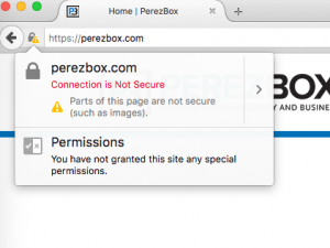 Lỗi https mầu xanh