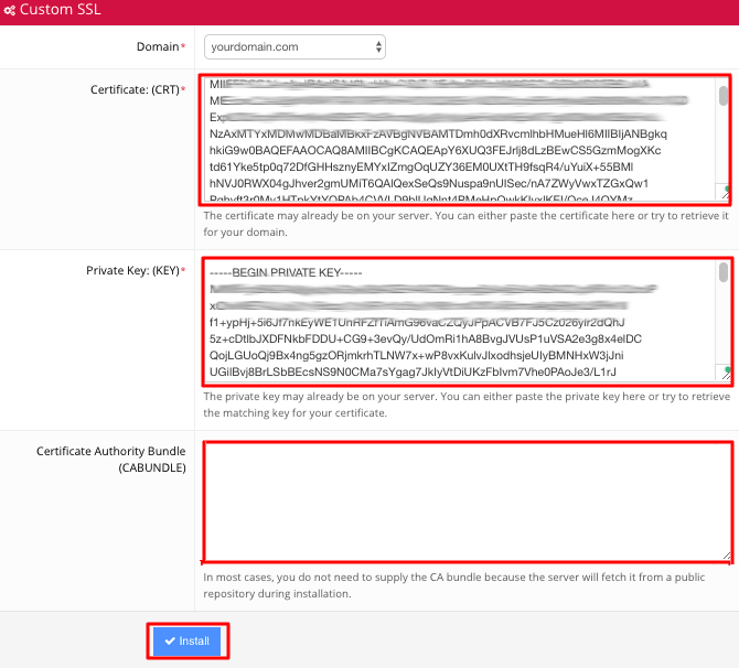 Thêm SSL từ cpanel