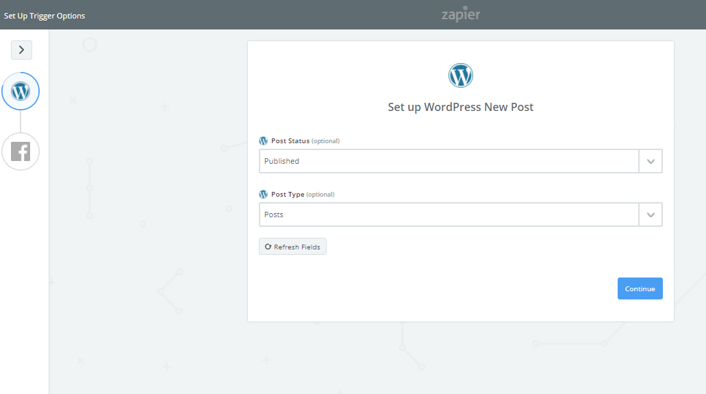 Set up WordPress new post